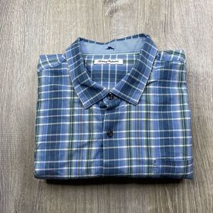 Tommy Bahama Silk Blend Mid Range Multicolor Plaid Lightweight Shirt Size 3XLB